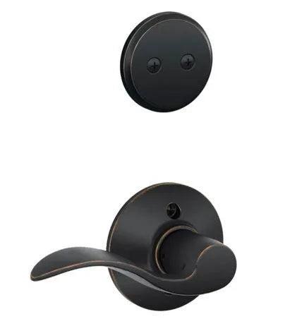Schlage Right Hand Accent Dummy Lever Interior Trim - Exterior Handleset Sold Separately Aged Bronze