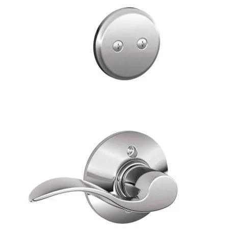 Schlage Right Hand Accent Dummy Lever Interior Trim - Exterior Handleset Sold Separately Bright Chrome