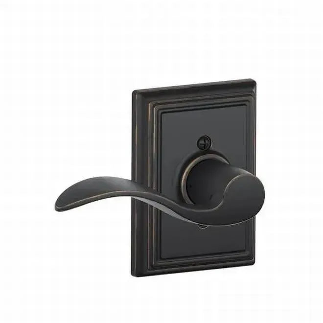 SchlageSchlage Right Hand Accent Dummy Lever With Addison Rosette Interior Trim - Exterior Handleset Sold Separately in 