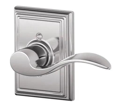 Schlage Right Hand Accent Lever With Addison Rosette Half Dummy Bright Chrome