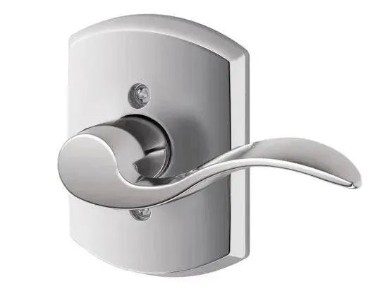Schlage Right Hand Accent Lever With Greenwich Rosette Half Dummy Bright Chrome