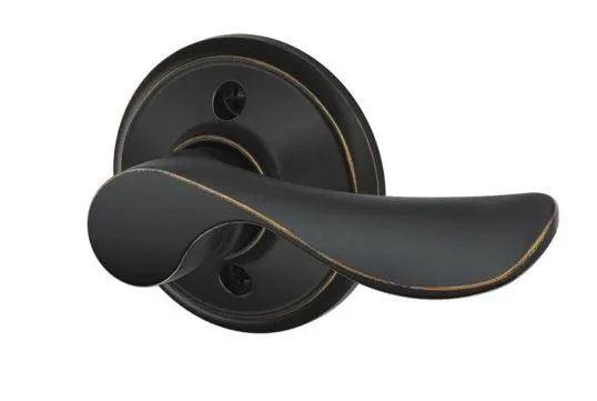 Schlage Right Hand Champagne Lever Half Dummy Aged Bronze
