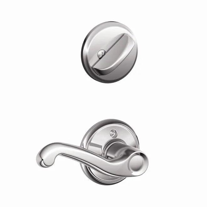 Schlage Right Hand Flair Lever Interior Active Trim - Exterior Handleset Sold Separately Bright Chrome