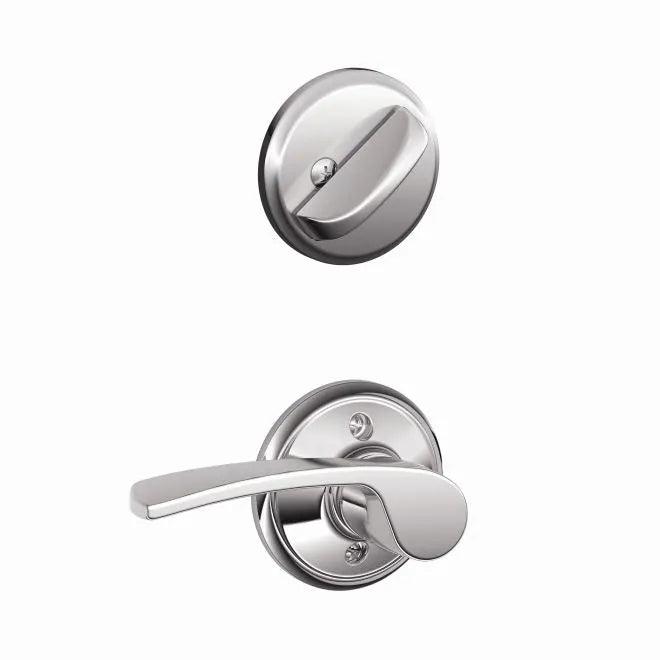 Schlage Right Hand Merano Lever Interior Active Trim - Exterior Handleset Sold Separately Bright Chrome