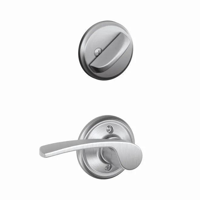 Schlage Right Hand Merano Lever Interior Active Trim - Exterior Handleset Sold Separately Satin Chrome