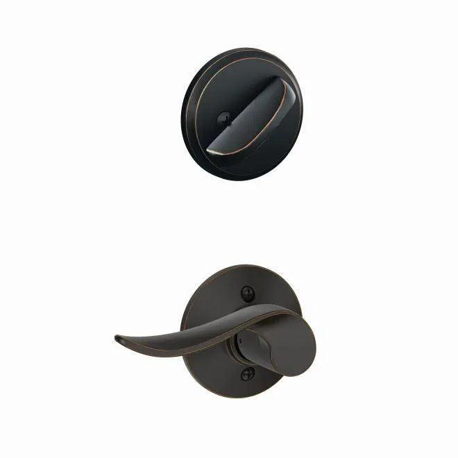 Schlage Right Hand Sacramento Lever Interior Active Trim - Exterior Handleset Sold Separately Aged Bronze