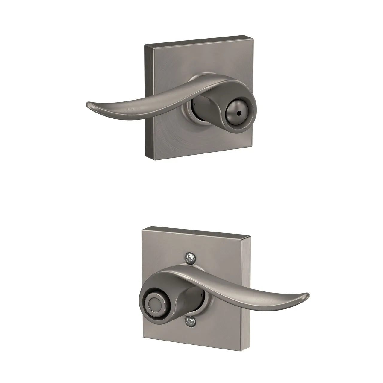 Schlage Sacramento Lever With Collins Rosette Satin Nickel
