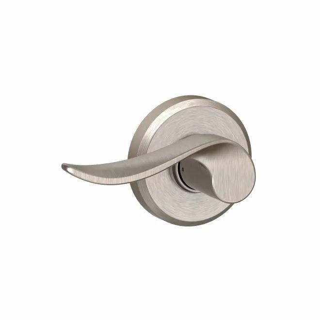Schlage Sacramento Passage Lever With Greyson Rosette Satin Nickel