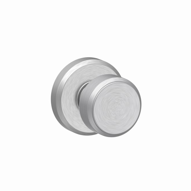 Schlage Bowery Passage Knob With Greyson Rosette in Satin Chrome finish