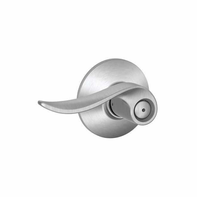 The Schlage Sacramento Privacy Lever in Satin Chrome finish