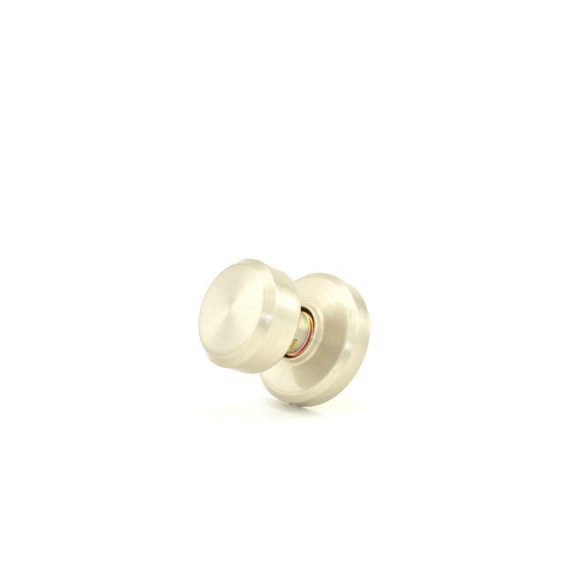 Schlage Bowery Knob Half Dummy With Greyson Rosette in Satin Nickel finish