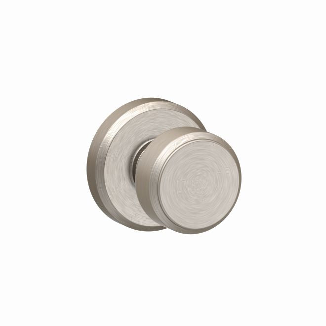 Schlage Bowery Passage Knob With Greyson Rosette in Satin Nickel finish