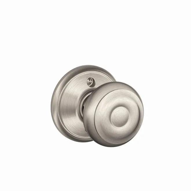 Schlage Georgian Knob Half Dummy in Satin Nickel finish