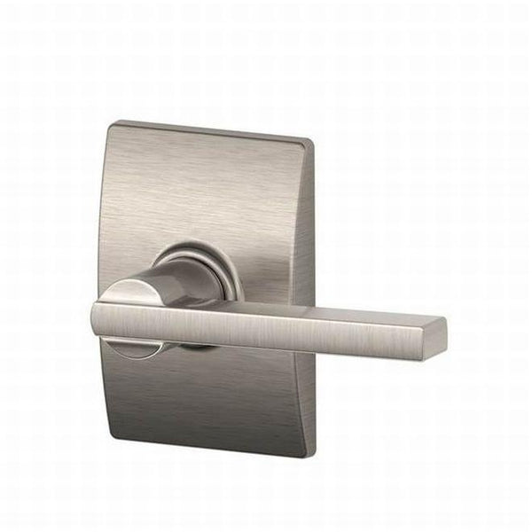 Schlage Latitude Dummy Lever With Century Rosette Interior Trim - Exterior Handleset Sold Separately in Satin Nickel finish