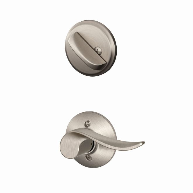 Schlage Left Hand Sacramento Lever Interior Active Trim - Exterior Handleset Sold Separately in Satin Nickel finish