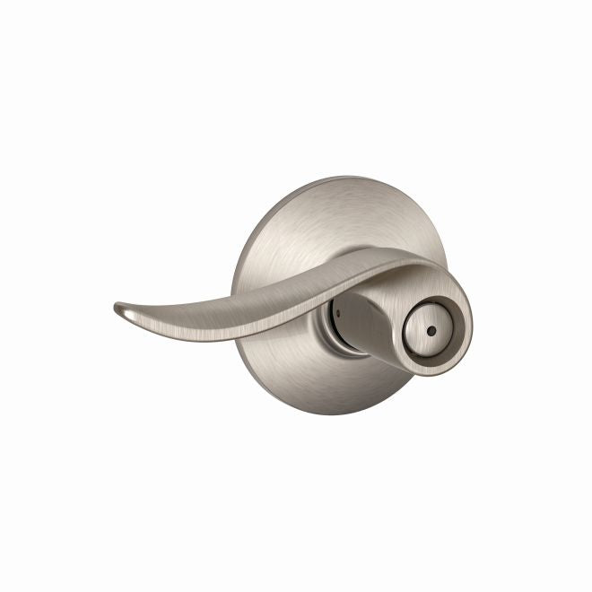 The Schlage Sacramento Privacy Lever in Satin Nickel finish