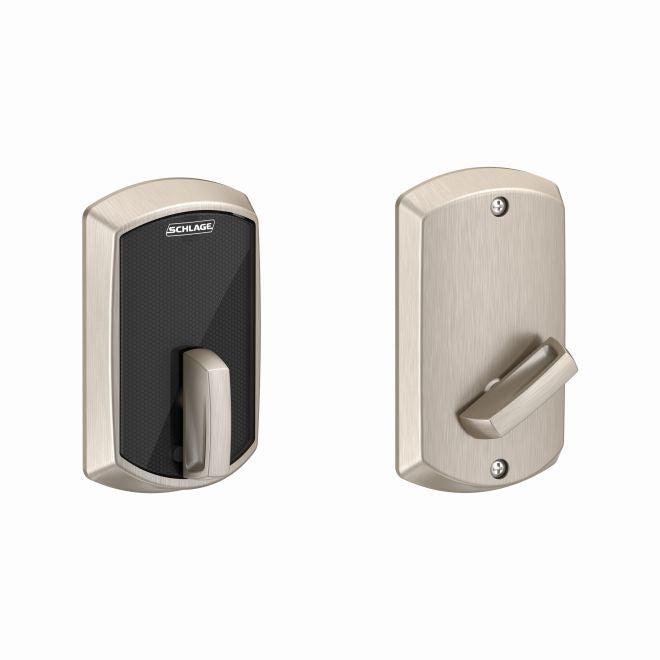 Schlage Schlage Control Smart Deadbolt with Greenwich Trim in Satin Nickel finish