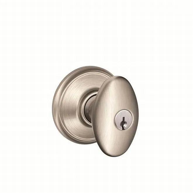 Schlage Siena Knob Storeroom Lock in Satin Nickel finish
