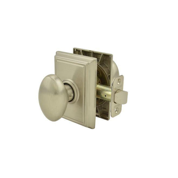 Schlage Siena Passage Knob With Addison Rosette in Satin Nickel finish