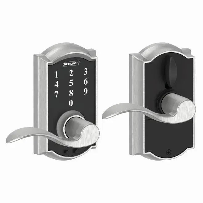 SchlageSchlage Schlage Touch Keyless Touchscreen Lever with Camelot trim and Accent Lever in 