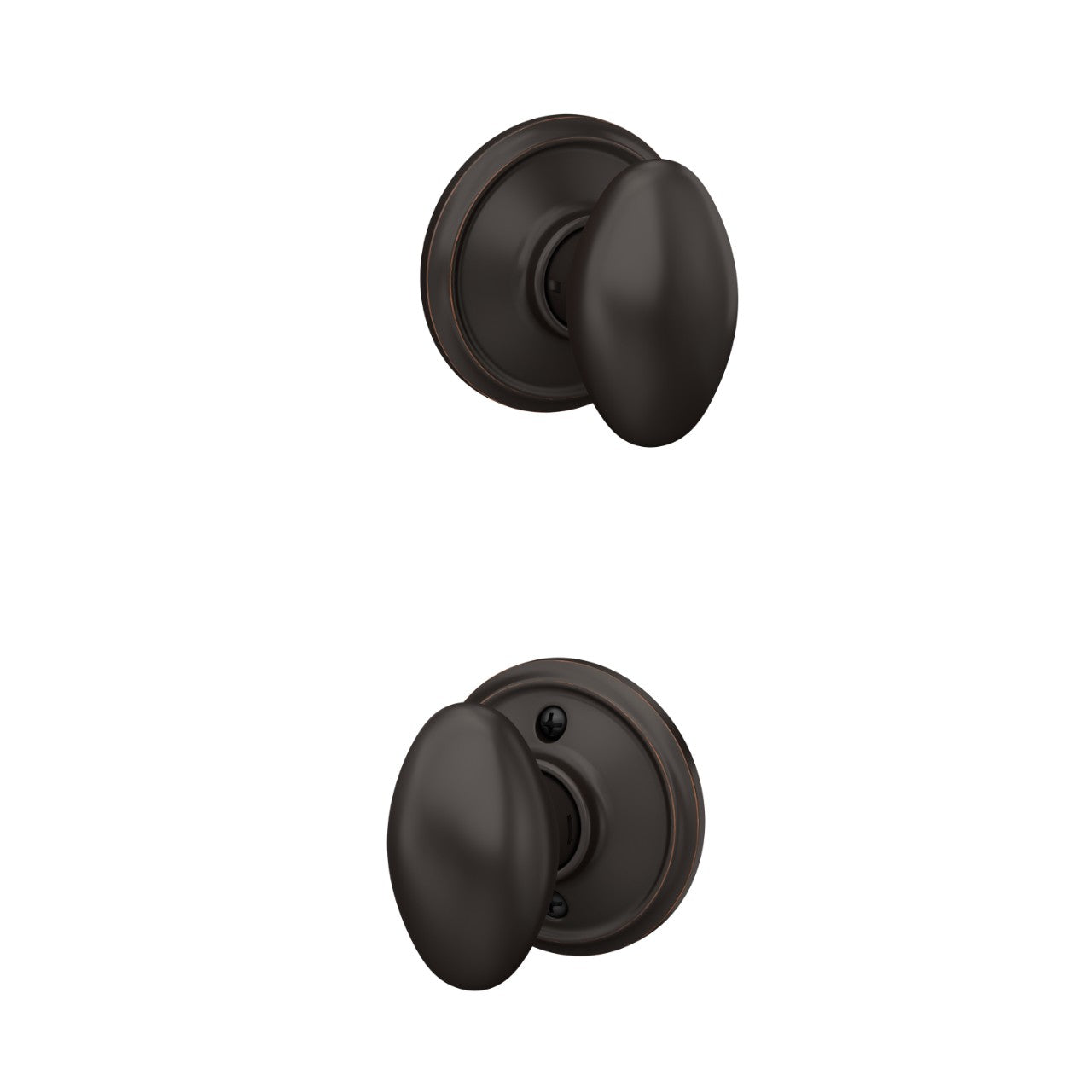 Schlage Siena Knob Aged Bronze