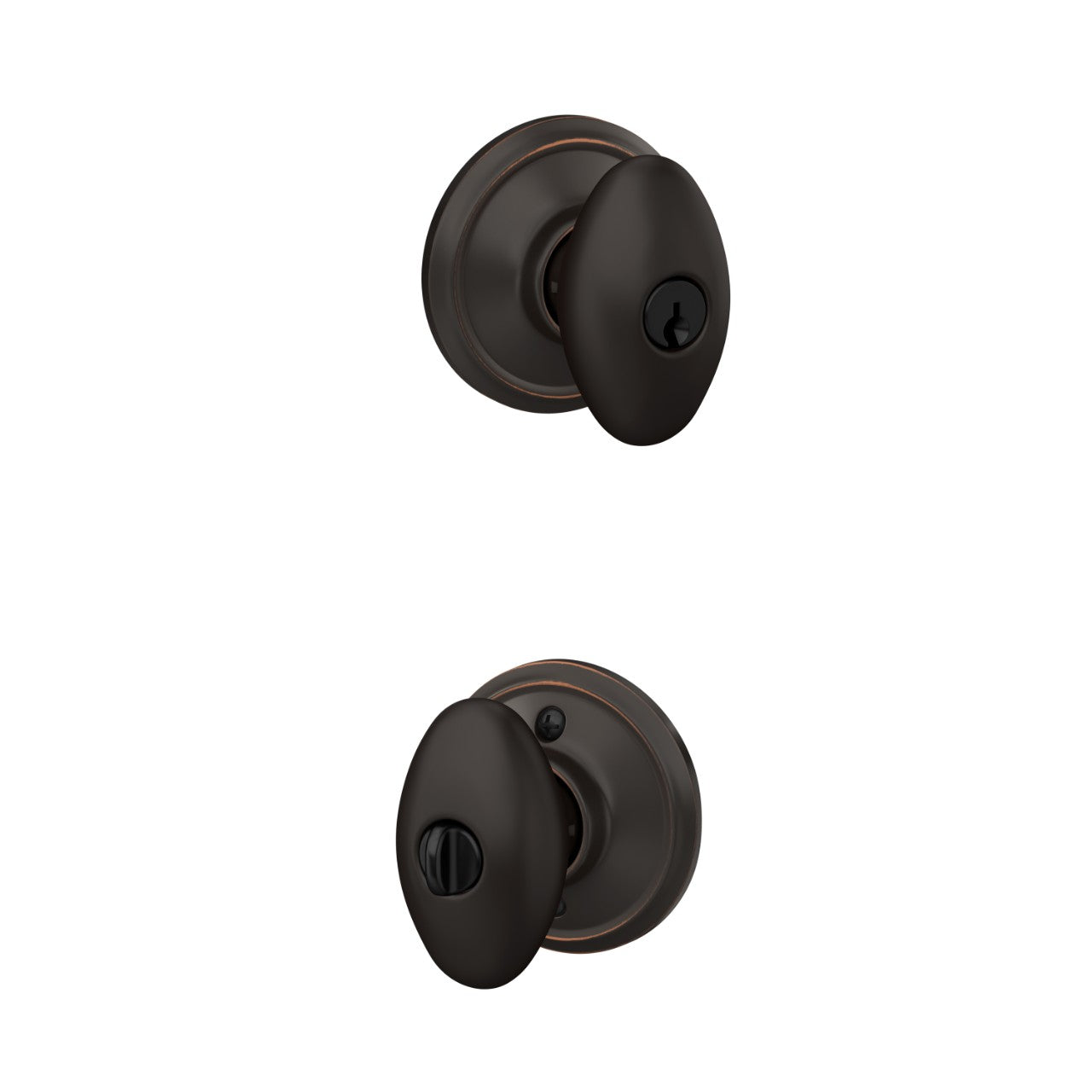 Schlage Siena Knob Aged Bronze