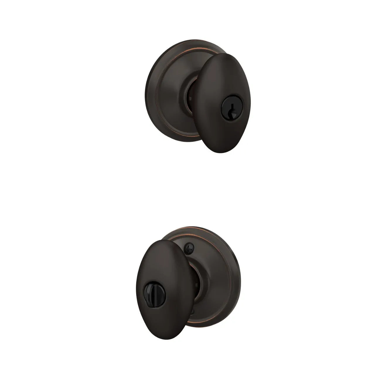 Schlage Siena Knob Aged Bronze