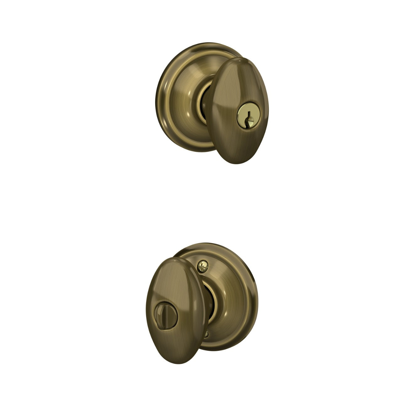 Schlage Siena Knob Antique Brass