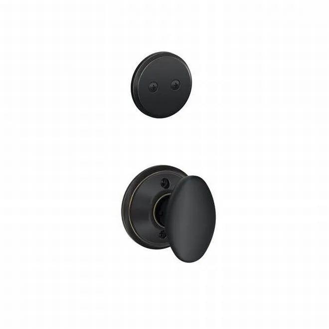 Schlage Siena Knob Dummy Interior Trim - Exterior Handleset Sold Separately Aged Bronze