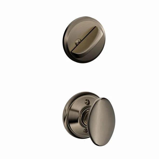 Schlage Siena Knob Interior Active Trim - Exterior Handleset Sold Separately Antique Pewter