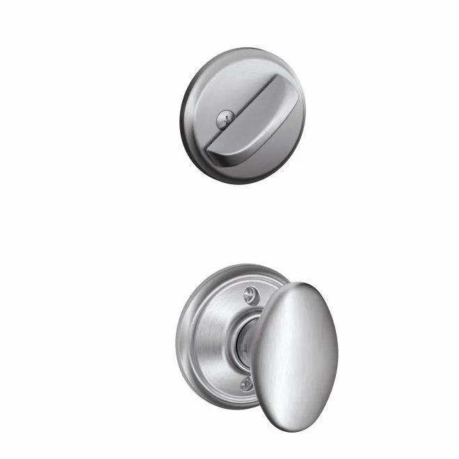 Schlage Siena Knob Interior Active Trim - Exterior Handleset Sold Separately Satin Chrome