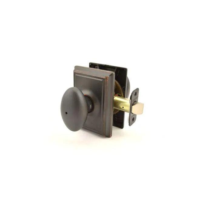 Schlage Siena Knob with Addison Rosette Aged Bronze