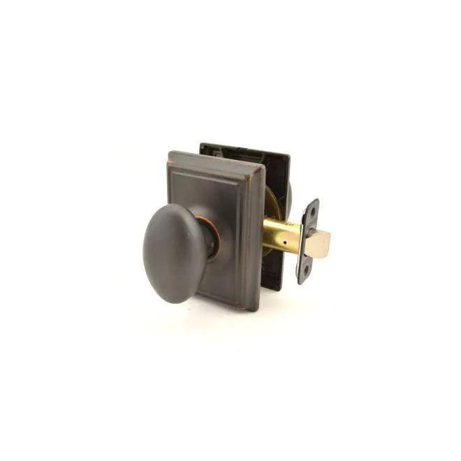Schlage Siena Knob with Addison Rosette Aged Bronze
