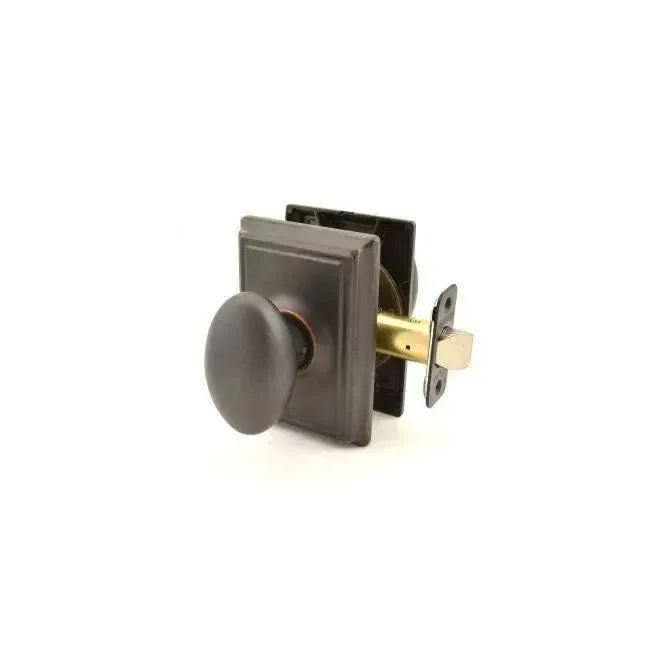 Schlage Siena Knob with Addison Rosette in Aged Bronze finish