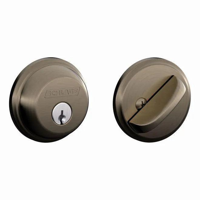 Schlage Single Cylinder Deadbolt Antique Pewter