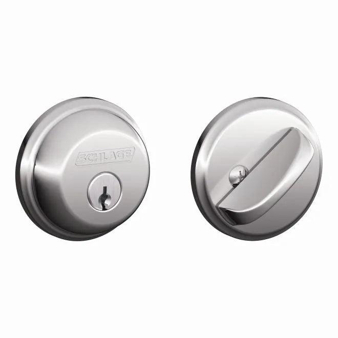 Schlage Single Cylinder Deadbolt Bright Chrome