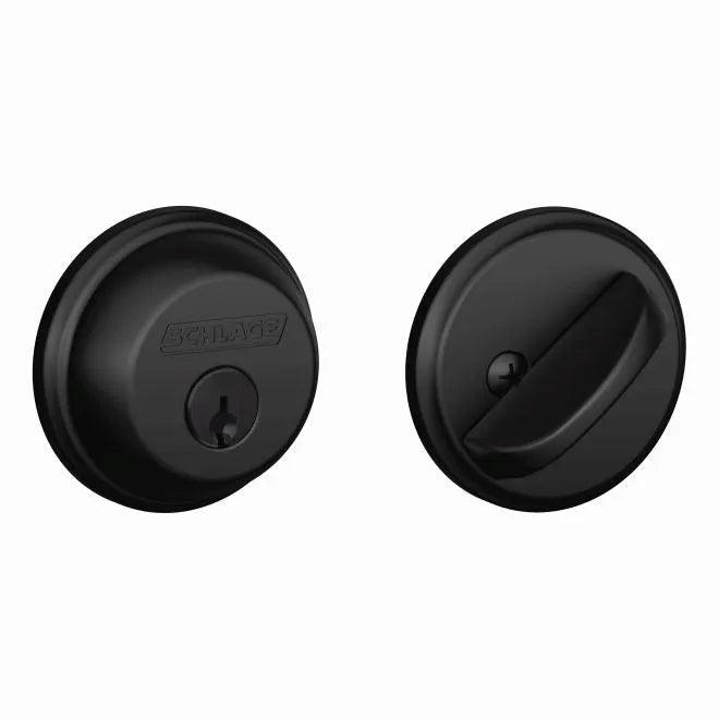 Schlage Single Cylinder Deadbolt Flat Black