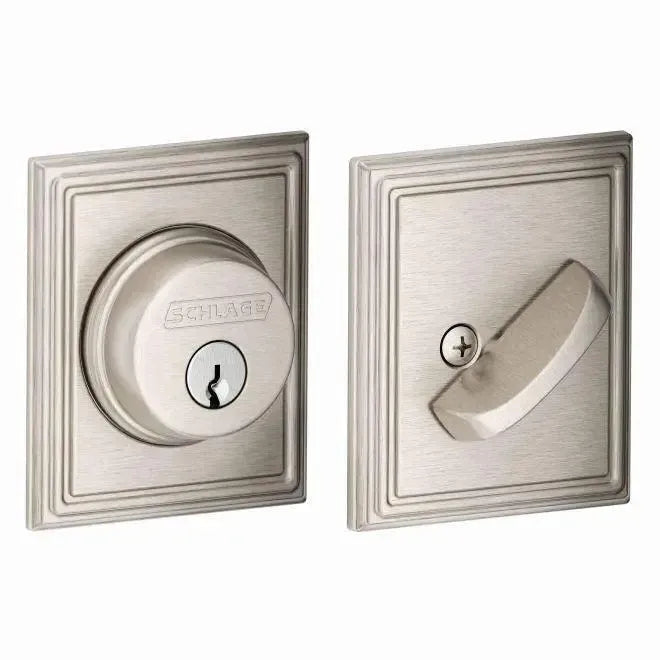 SchlageSchlage Single Cylinder Deadbolt With Addison Trim in 