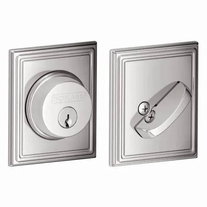 SchlageSchlage Single Cylinder Deadbolt With Addison Trim in 