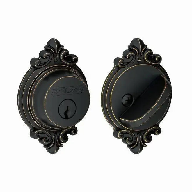 SchlageSchlage Single Cylinder Deadbolt With Brookshire Trim in 