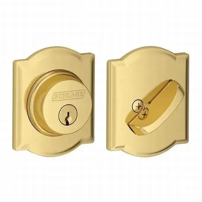 SchlageSchlage Single Cylinder Deadbolt With Camelot Trim in 