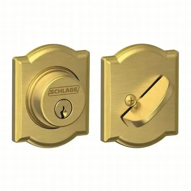 SchlageSchlage Single Cylinder Deadbolt With Camelot Trim in 