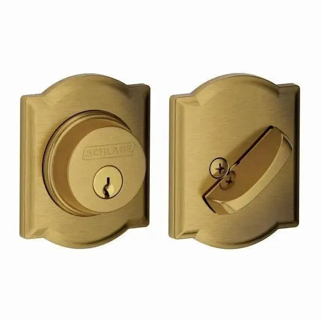 SchlageSchlage Single Cylinder Deadbolt With Camelot Trim in 