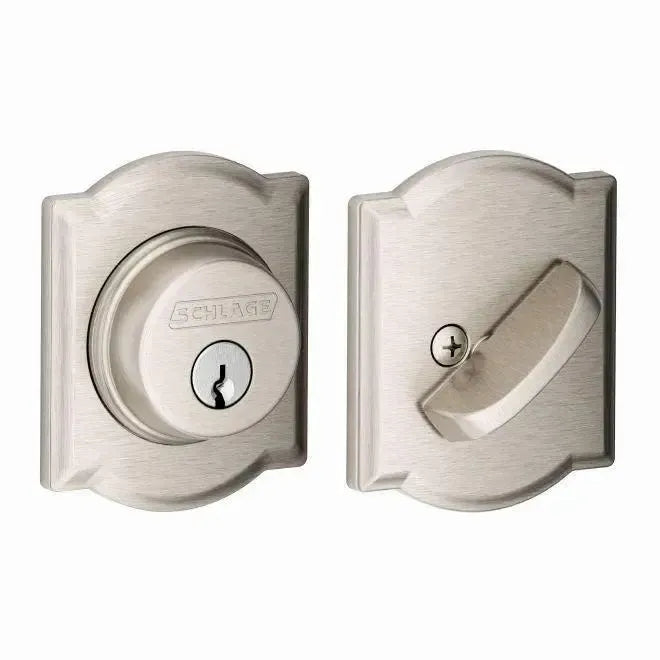 SchlageSchlage Single Cylinder Deadbolt With Camelot Trim in 