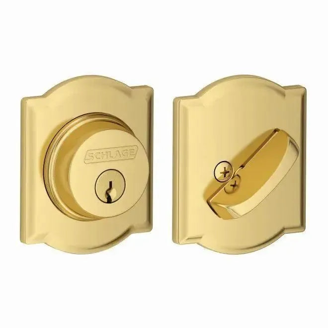 SchlageSchlage Single Cylinder Deadbolt With Camelot Trim in 