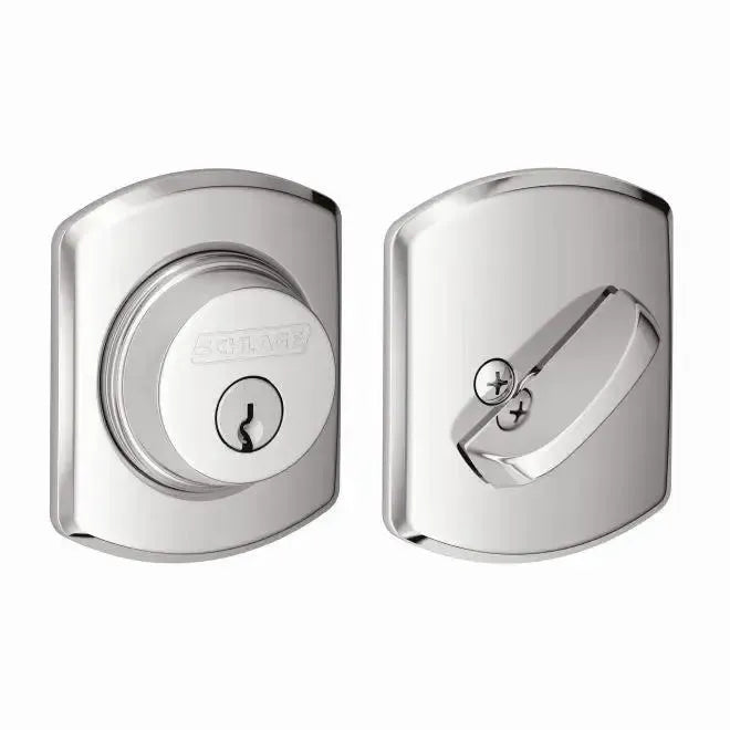 SchlageSchlage Single Cylinder Deadbolt With Greenwich Trim in 