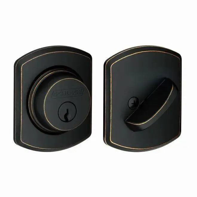 SchlageSchlage Single Cylinder Deadbolt With Greenwich Trim in 