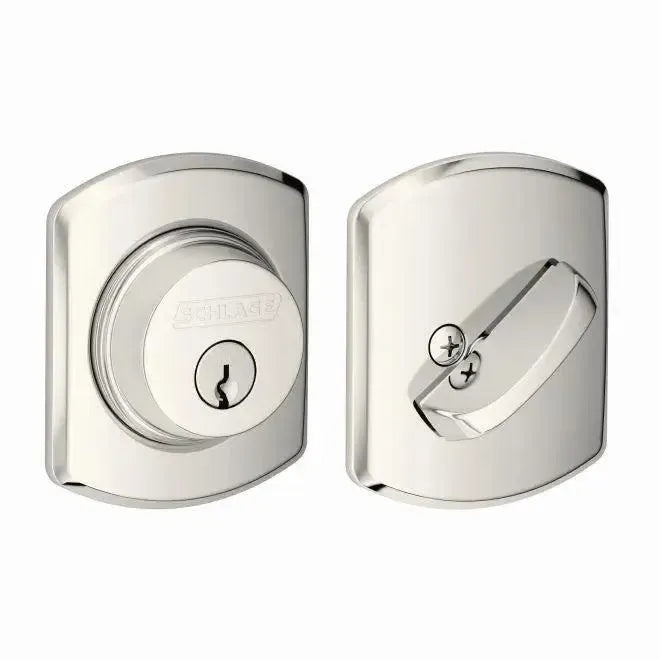 SchlageSchlage Single Cylinder Deadbolt With Greenwich Trim in 