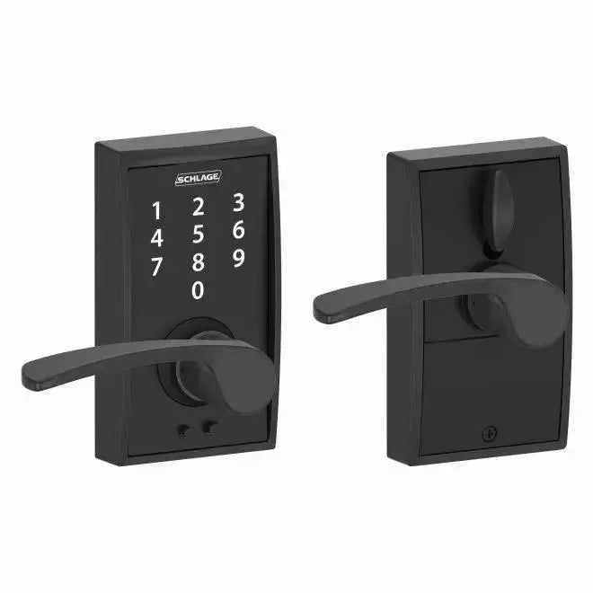 SchlageSchlage Touch Keyless Touchscreen Lever with Century trim and Merano Lever in 