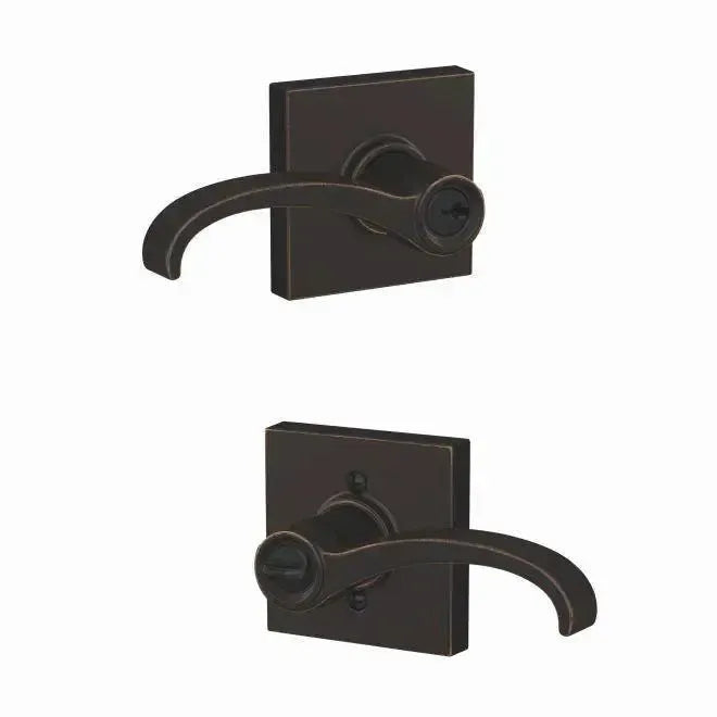 SchlageSchlage Whitney Lever with Collins Rosette Keyed Entry Lock in 